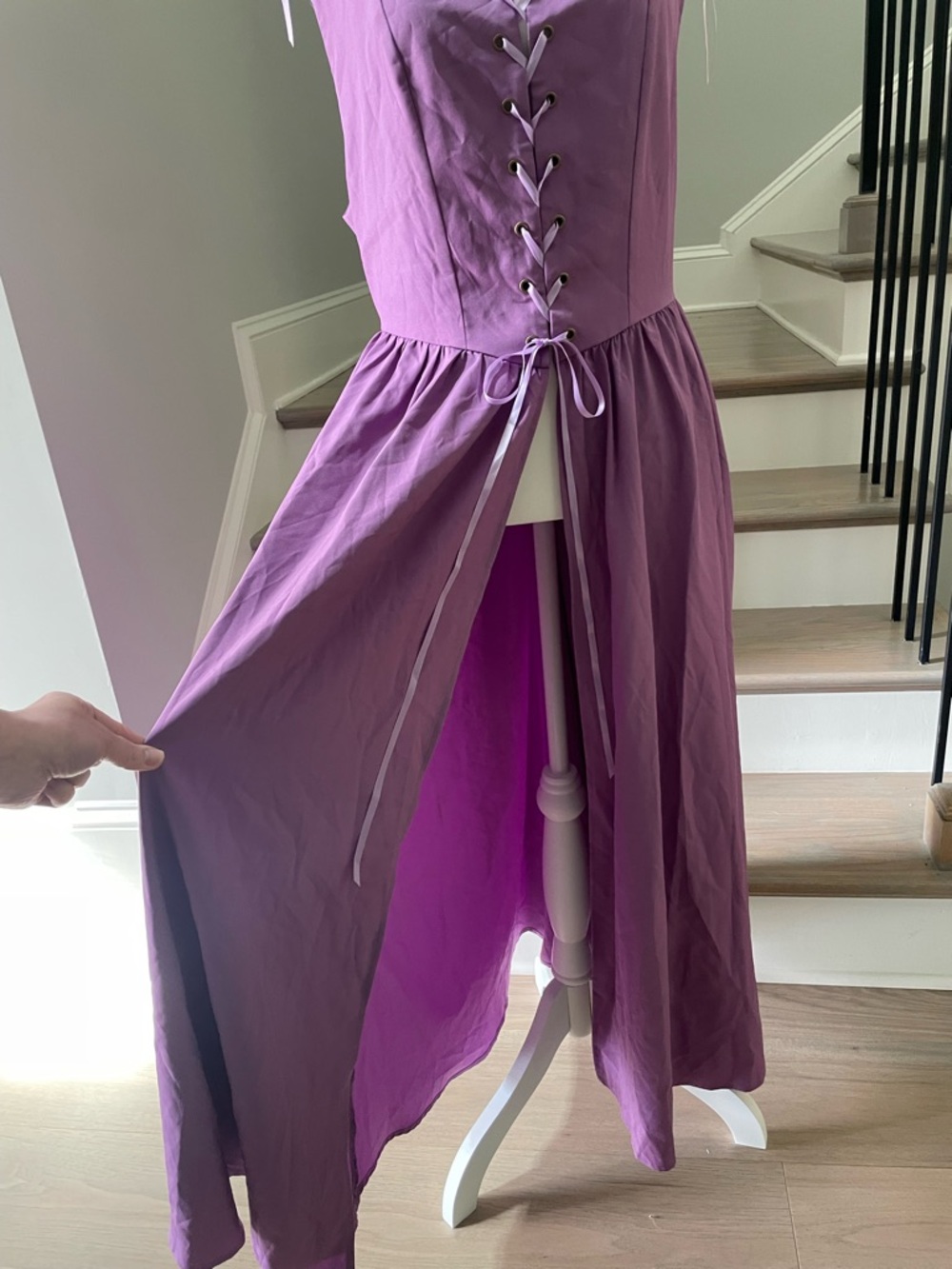 Scarlet Darkness Renaissance Lace-up Bodice Flared A-Line Maxi Dress Topper XL - Picture 5 of 8